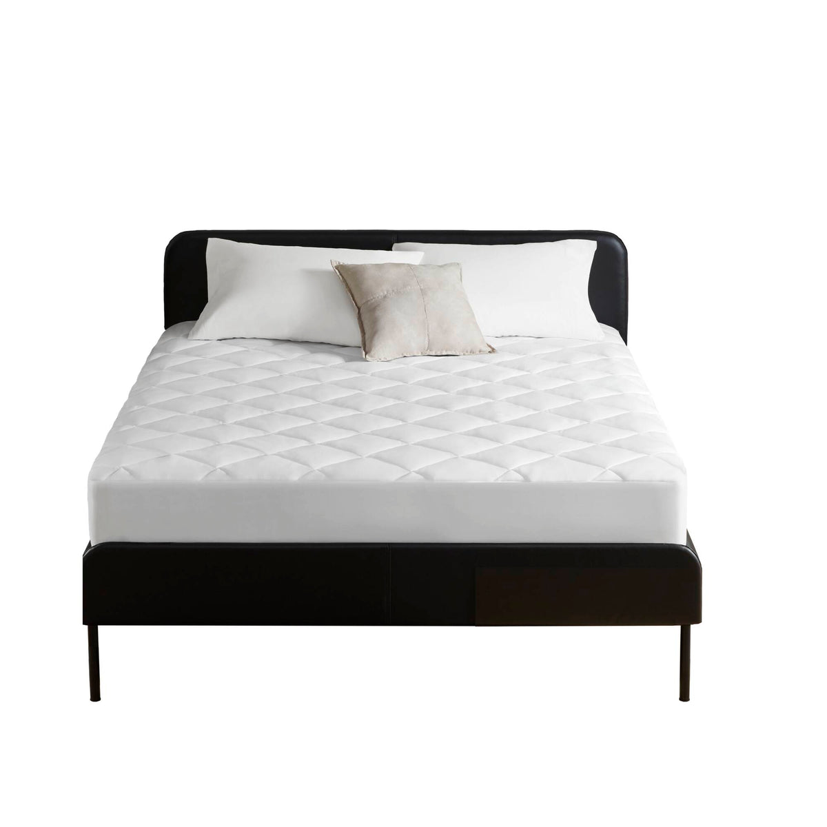 Overfilled Deep Pocket Mattress Pad White Queen White Nylon Queen