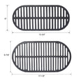 Oval Cast Iron Grill Outdoor, Portable Charcoal Grill And Tabletop Cast Iron Set 100% Cast Iron, Enameled, Durable, Small Charcoal Grill, Camping Stove, Hibachi Grill Black Iron