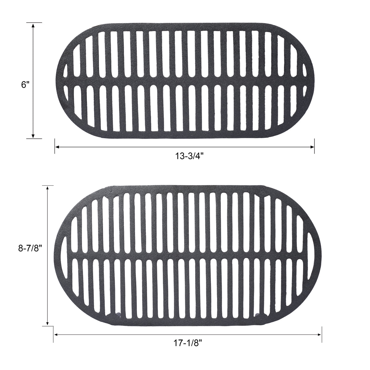 Oval Cast Iron Grill Outdoor, Portable Charcoal Grill And Tabletop Cast Iron Set 100% Cast Iron, Enameled, Durable, Small Charcoal Grill, Camping Stove, Hibachi Grill Black Iron