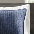 3 Piece Quilt Set Navy King Cal King King Navy Polyester