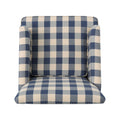 Harrison Tufted Club Chair Blue Fabric