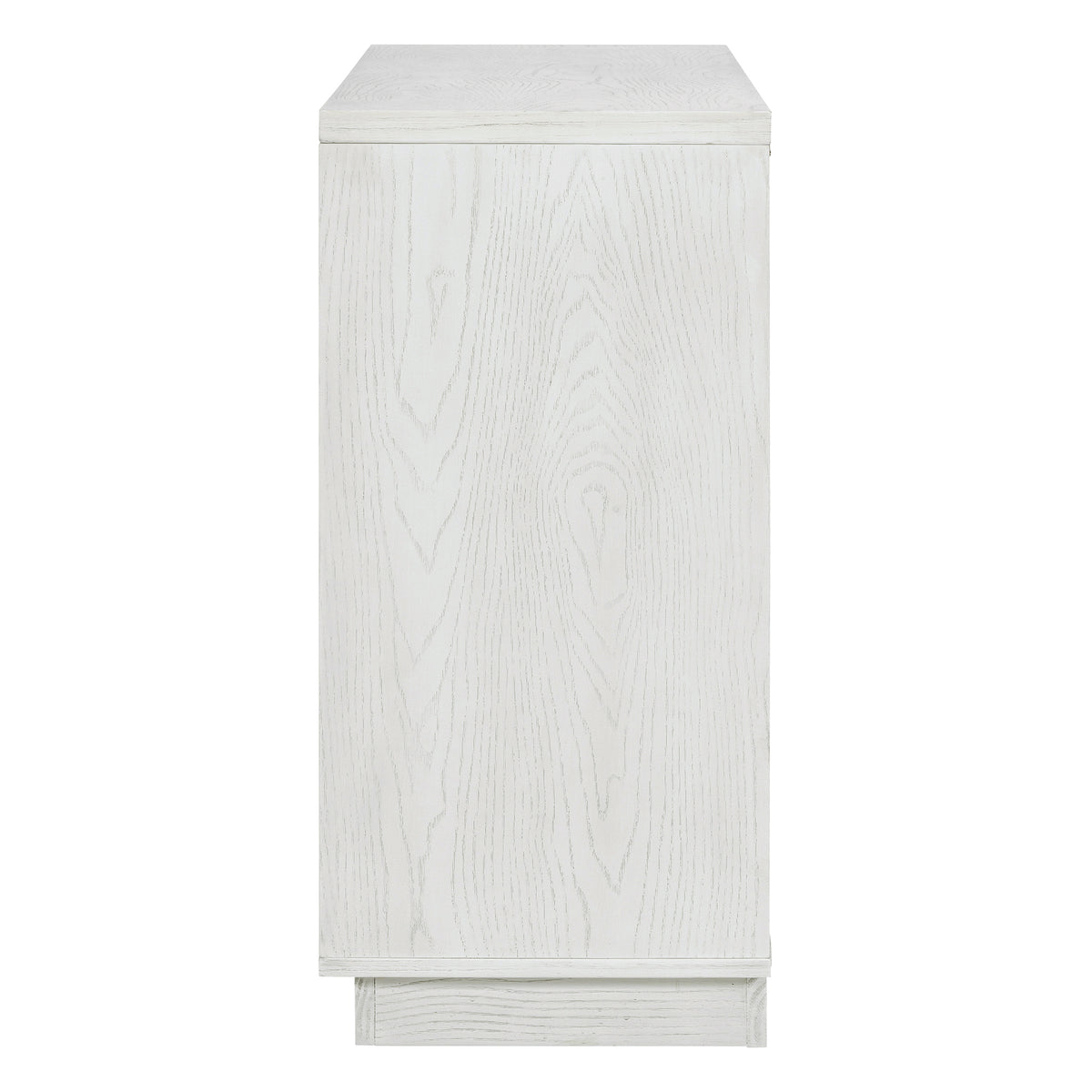 Vintage Distressed 4 Door Sideboard With Adjustable Shelves And Geometric Pattern For Dining Room, Kitchen And Living Room Antique White Antique White Solid Wood Mdf