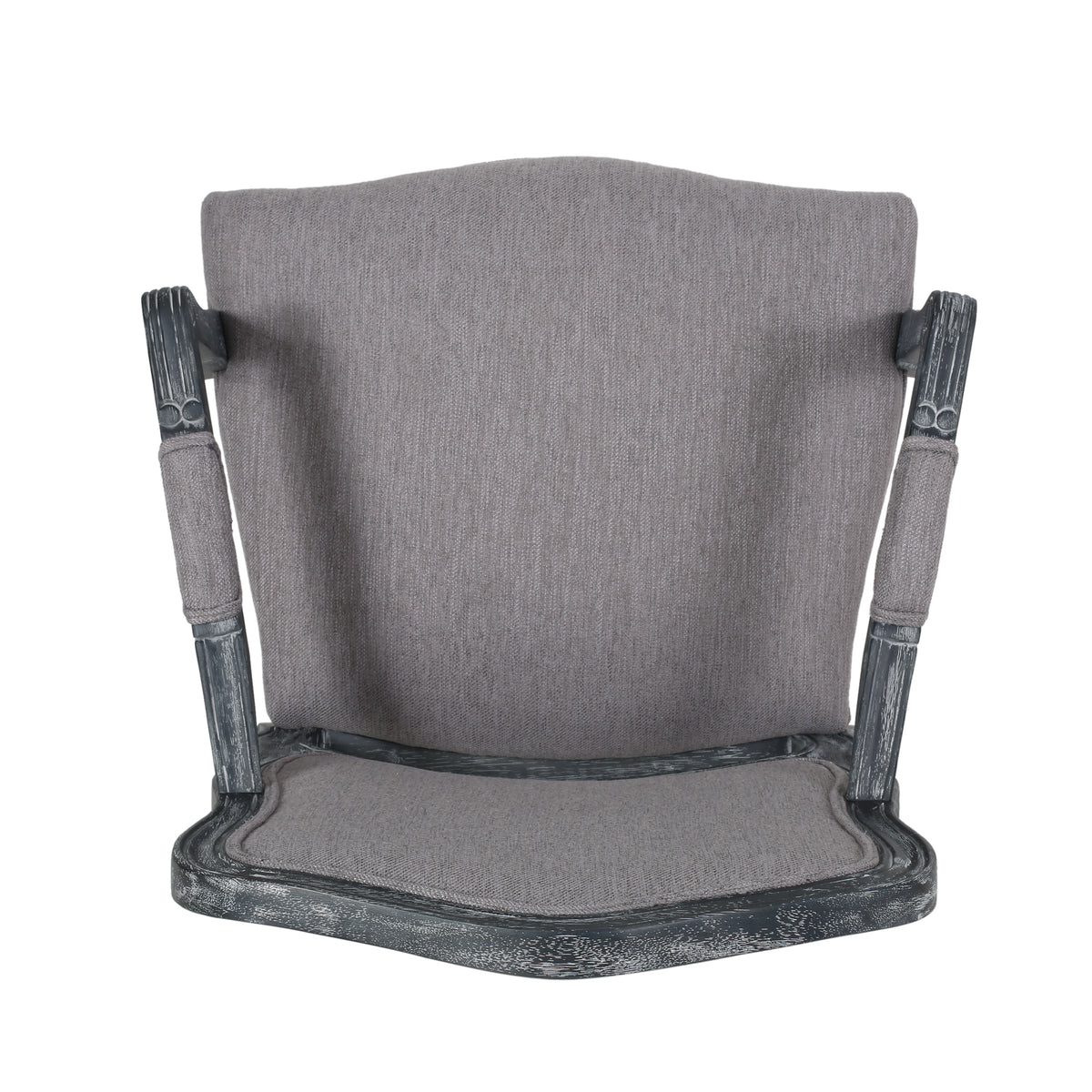 Dining Chair Set Of 2 Grey Fabric