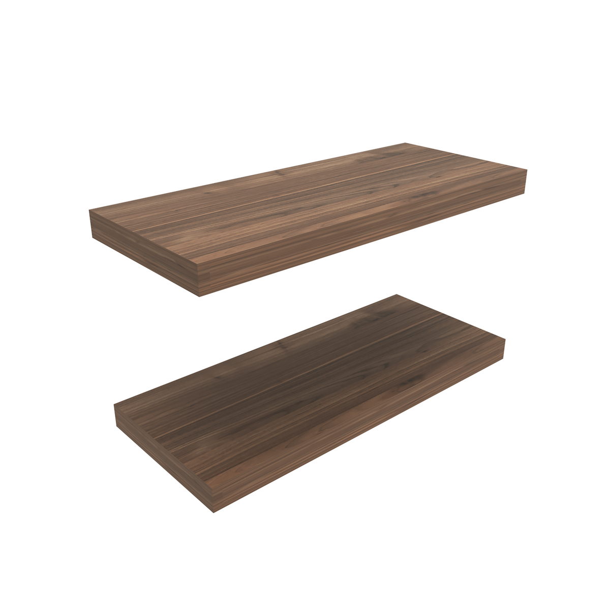 Ecco 31.5" Wide Floating Shelves Set Of 2, Shelves For Wall Decor For Bedroom, Bathroom Storage Shelves, Book Shelves For Living Room Mahogany 2 Or Less Mahogany Horizontal Primary Living Space Open