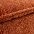 Mid Century Modern 3 Seater Sofa Couch For Living Room Modular Sectional Armless Sofa, Ultra Soft Chenille Fabric, Sturdy Frame, Comfortable And Stylish Furniture Orange Foam Chenille 3 Seat