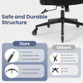 Big And Tall Office Chair 500Lbs Ergonomic Office Chair For Heavy People With 3D Armrest, Quiet Rubber Wheels, Adjustable Lumbar Support And Headrest Heavy Duty Metal Base Mesh Chair Nylon Black