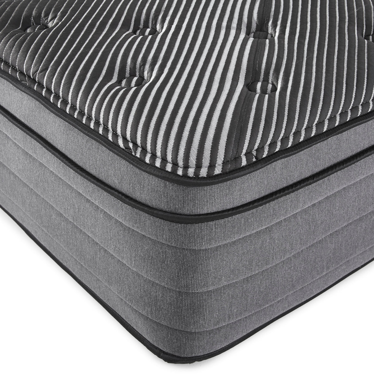 15" Pure Ice Eurotop Ultra Plush Full Mattress Black Foam Spring Full