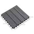 Outsunny Interlocking Deck Tiles, Pack Of 11 Outdoor Flooring Patio Tiles, 12