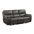 Plush Modern Living Room Sofa Set 3Pc Power Reclining Sofa Loveseat Chair Gray Microfiber Upholstery Usb Port Solid Wood Frame Furniture Gray Microfiber Wood Primary Living Space Modern Plywood,Solid Wood 6 Seat