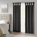 Twist Tab Total Blackout Window Curtain Panel Black 50X95