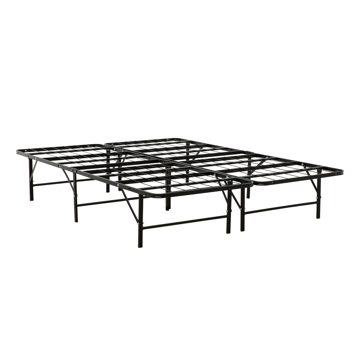 Metal Mattress Foundation Bed Frame, Cal King Size Bed Base, Bedroom Furniture, Black Box Spring Not Required California King Black Bedroom Modern Bed Frame Steel