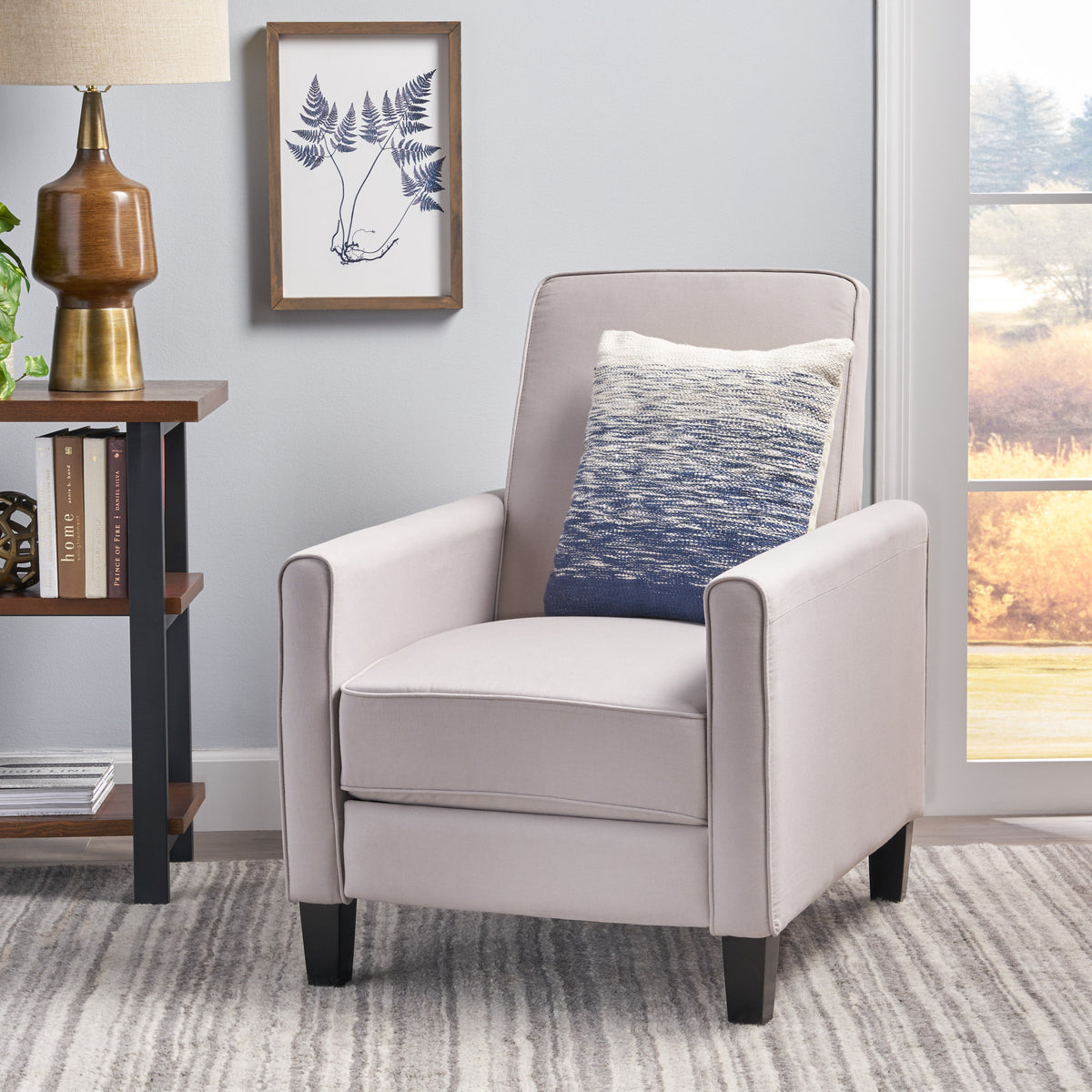 Grey Linen Push Back Chair For Elegant Home D Cor Grey Fabric