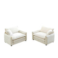 Beige Corduroy,Luxurious And Sophisticated Deep Seated Sofa Set With Two Single Deep Seat Sofa Suitable For Living Room And Office Beige Corduroy 1 Seat