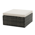 Patio Furniture, Outdoor Furniture, Seasonal Pe Wicker Furniture, 6 Set Wicker Furniture With Tempered Glass Coffee Table Dark Gray Seats 4 Pe Rattan Iron Waterproof Fabric