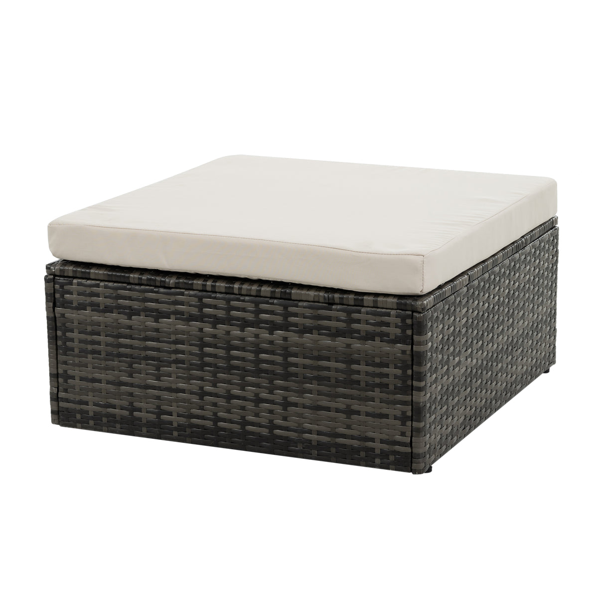 Patio Furniture, Outdoor Furniture, Seasonal Pe Wicker Furniture, 6 Set Wicker Furniture With Tempered Glass Coffee Table Dark Gray Seats 4 Pe Rattan Iron Waterproof Fabric