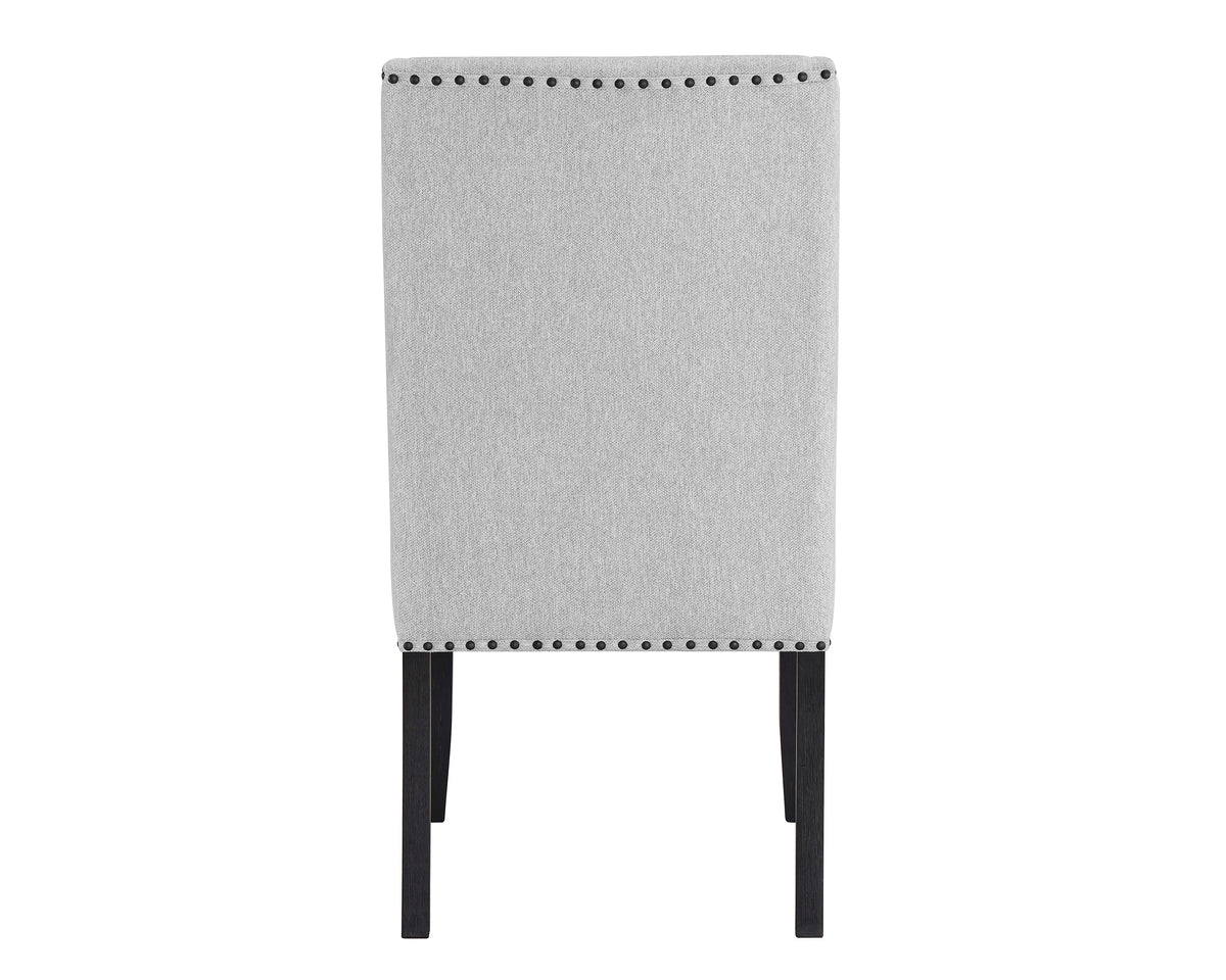 6Pc Dining Set Contemporary Style White Genuine Marble Rectangular Table Top Dove Gray Upholstery Chairs Tufted Bench Black Finish Wooden Solid Wood Dining Room Furniture Wood Wood Gray Seats 6 Wood