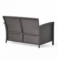 St Lucia Seat Brown Tan Pe Rattan Iron Waterproof Fabric