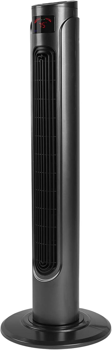 36 Inch Electric Oscillating Tower Fan With Remote Control For Indoor, Bedroom And Home Office, Black Black Plastic