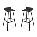 Jut Barstool Grey Black Acacia Wood