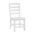 Contemporary White Finish Side Chairs Set Of 2 Dining Wooden Kitchen Dining Furniture Casual Style White Dining Room Casual,Farmhouse Side Chair Wood