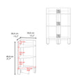 Riga Corner 3 Tier Shelf Side Table 31.7