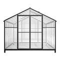 8' X 12' Outdoor Greenhouse, Heavy Duty Polycarbonate Greenhouse, Large Walk In Greenhouse With Double Doors And Two Ventilation Windows, Aluminum Greenhouse For Outdoor Greenhouse Garden Backyard