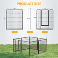 Dog Playpen 32 Inch 8 Panles, Ideal Dog Fence For Small Medium Dogs Indoor & Outdoor Bliss, Perfect Dog Pen For Camping, Yard, Rv, Garden Fence, Black Black Metal