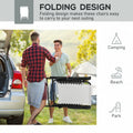 Outsunny Set Of 2 Patio Folding Chairs, Outdoor Bungee Sling Chairs W Armrests, Portable Lawn Chairs For Camping, Garden, Pool, Beach, Backyard, Cream White White Steel