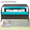 Versatile Outdoor Seat That Converts To Four Seats And A Table, Suitable For Gardens And Lawns Blue Hdpe