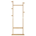 Coat Racks Solid Wood Hanger 23.6* 11*64.1In Solid Environmental Protection Easy To Assemble Beautiful Can Be Placed In The Bedroom Entrance Living Room Burly Wood Natural Wood Wash Light Brown