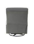 Rocking Recliner Chair,360 Degree Swivel Nursery Rocking Chair,Glider Chair,Modern Small Rocking Swivel Recliner Chair For Bedroom,Living Room Chair Home Theater Seat Dark Grey Gray Gray Faux Leather Manual Push Button Primary Living Space Soft Loose