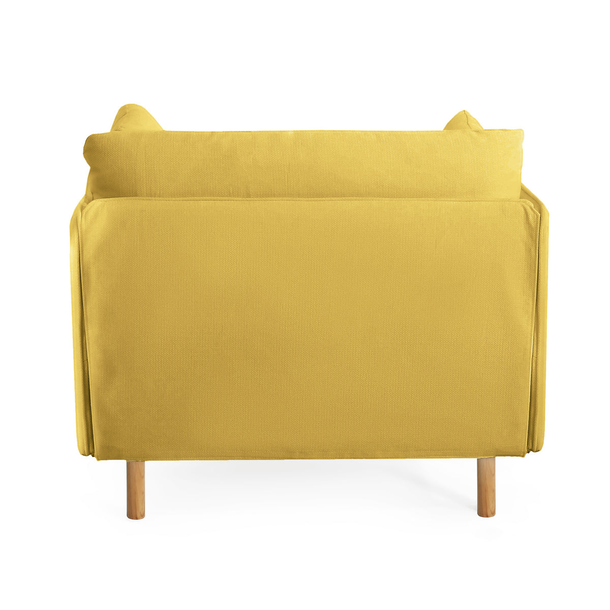 39" Modern Upholstered Accent Chair With Soft Cushions, Sleek Armrest Design And Sturdy Wooden Legs, Cozy Seating For Living Room, Bedroom, Or Office Lounge Yellow Metal,Polyester,Solid Wood Mdf