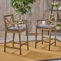 Perla Barstool Grey Acacia Wood