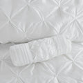 7 Piece Tufted Comforter Set White King King White Polyester