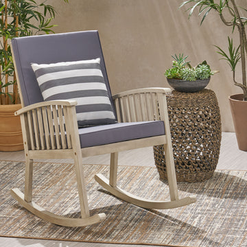 Casa Acacia Rocking Chair Grey Acacia Wood