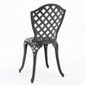 Bono Metal Bistro Set Black Aluminium