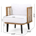 Nic Club Chair Brown Pe Rattan Iron Waterproof Fabric
