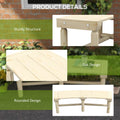 Outsunny Wooden Garden Bench, Semicircular Round Outdoor Tree Bench, Wrap Around Park Bench For Yard, Patio, Deck, Lawn, Natural Natural Wood