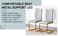 Table And Chair Set.Modern Rectangular Dining Table With Black Textured Stickers Glass Tabletop And Gold Plated Metal Legs.Paried With 6 Comfortable Chairs With Pu Seats And Golden Metal Legs. Gold,Light Gray Seats 6 Glass Metal