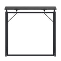 Techni Mobili 31.5 In. Folding Desk For Small Spaces, No Assembly Required, Black Black Office Modern Rectangular Rectangular Particle Board,Steel