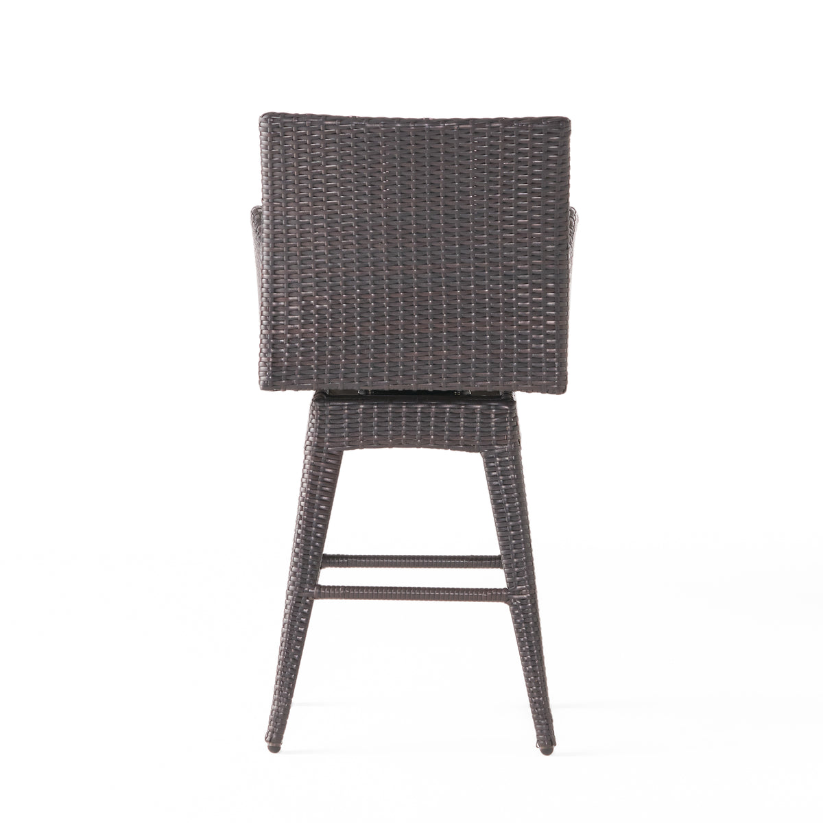 Pe Swivel Arm Bar Stool Brown Multi Rattan