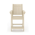 Modern Counter Chair Sleek Hdpe Poly Lumber For Dining, Patio, And Garden Comfort No Dining Set Beige Weather Resistant Frame American Traditional Hdpe Hdpe