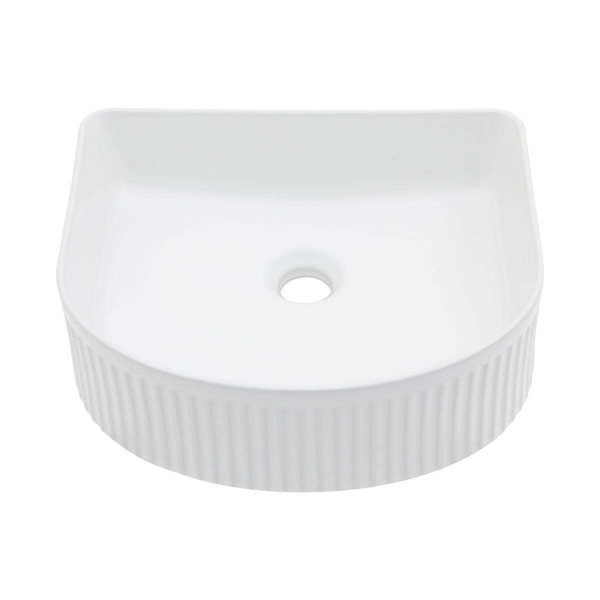 15.69"X13.69" White Ceramic Vessel Bathroom Sink White Ceramic