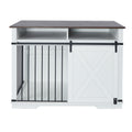 Wf005 Wh,The Dog Cage Has A Large Space White Linen