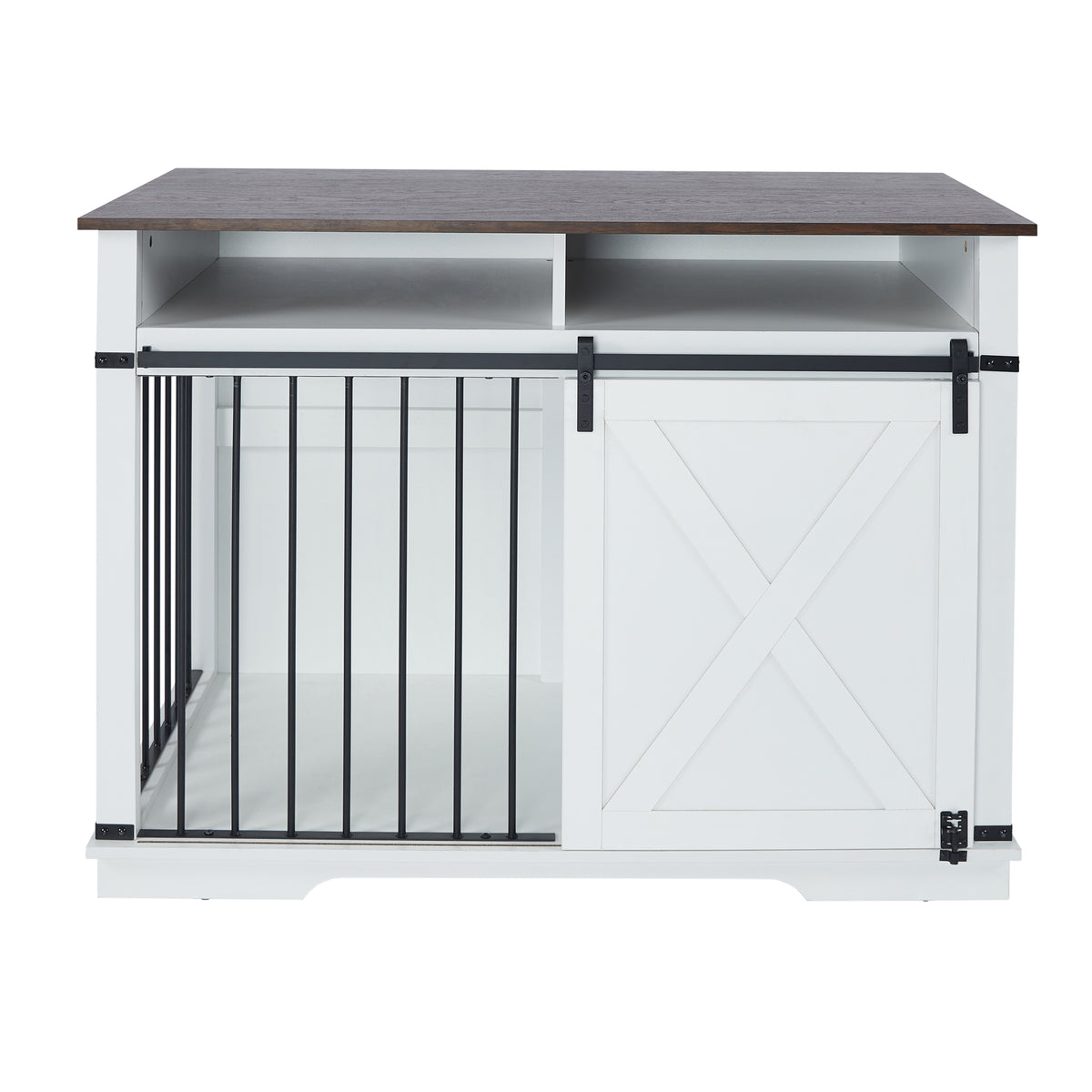 Wf005 Wh,The Dog Cage Has A Large Space White Linen