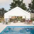 20X20Ft Party Tent Heavy Duty, Large Wedding Event Shelters With 2 Storage Bags & Removable Sidewalls, Outdoor Canopy Gazebo Commercial Tents For Parties Carport Camping Garden Patio White Metal