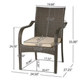 Outdoor Wicker Chairs, 56225.00Chrbrn Kd, 4Pcs Brown Resin