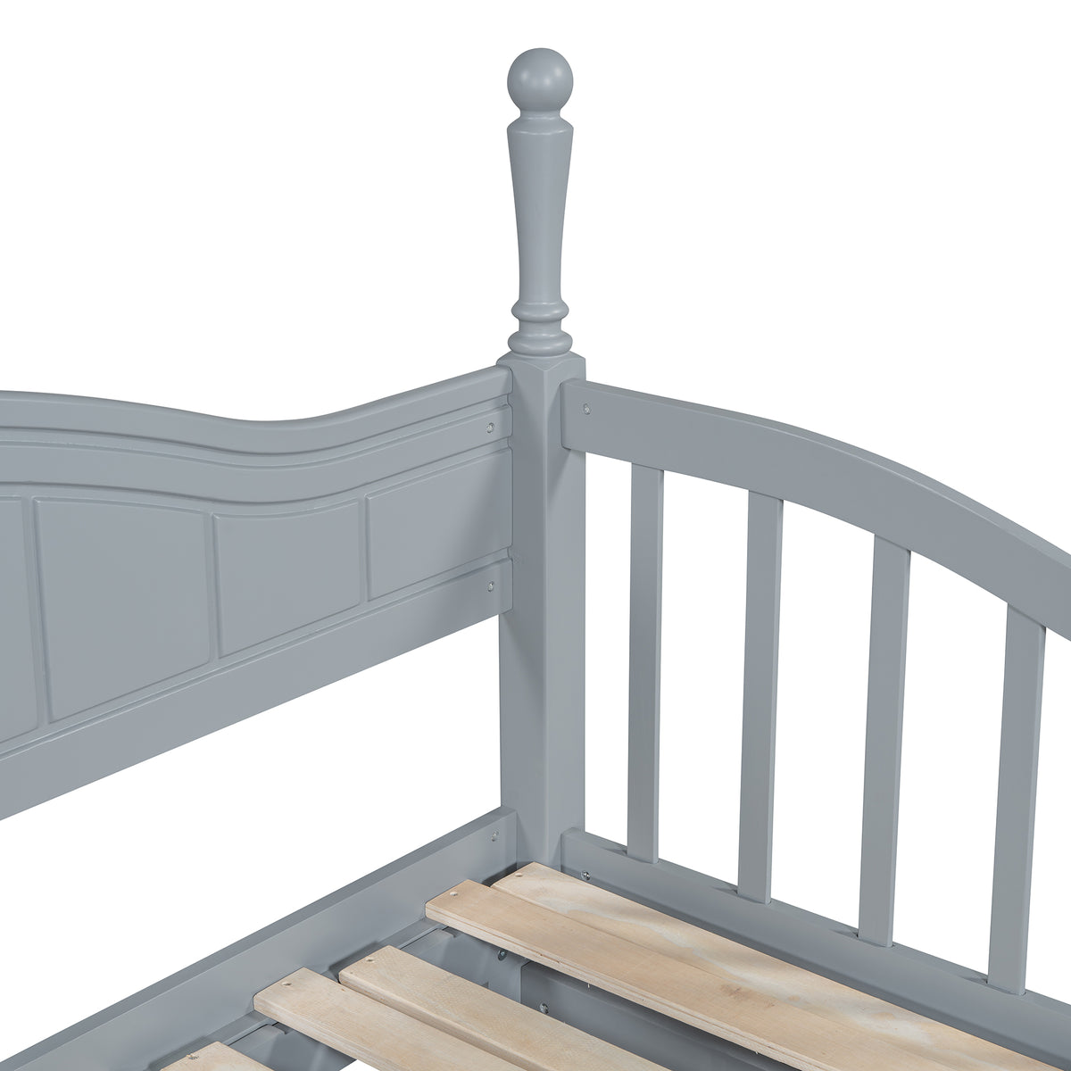 Wooden Twin Size Daybed With Twin Size Trundle, Extendable Daybed With Two Storage Drawers,Gray Expected Arrival Time:9.12 Twin Gray Wood