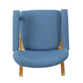 Mid Century Fabric Rocking Chair Blue Fabric