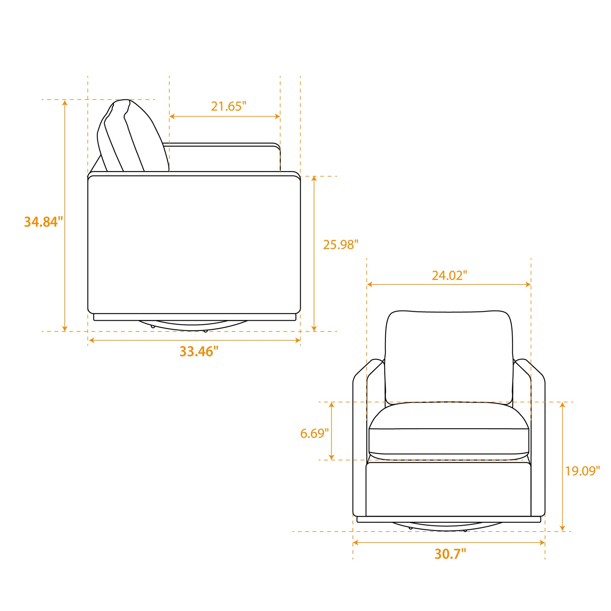 30.7"W Square Upholstered Swivel Accent Chair And Comfy Accent Single Sofa Chair, 360 Degree Club Chair, Lounge Armchair For Living Room Bedroom Apartment Nursery. Light Gray Light Gray Chenille